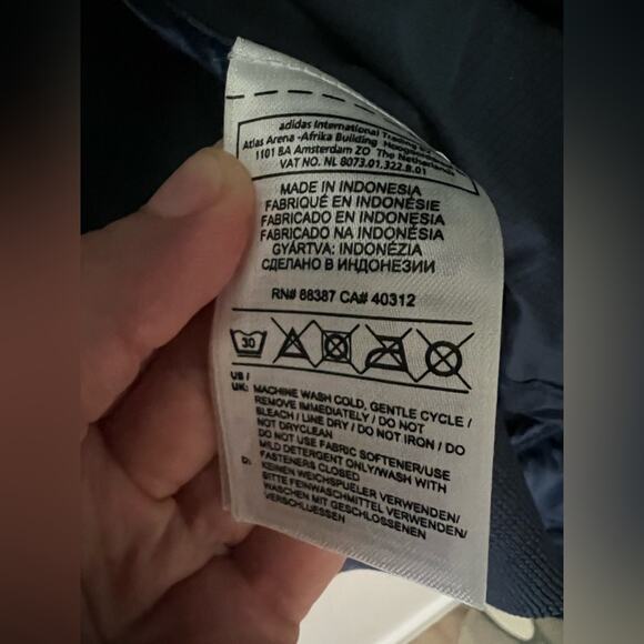 Women’s Adidas x Stella McCartney Blue Windbreaker Jacket Size Small - Picture 2 of 7